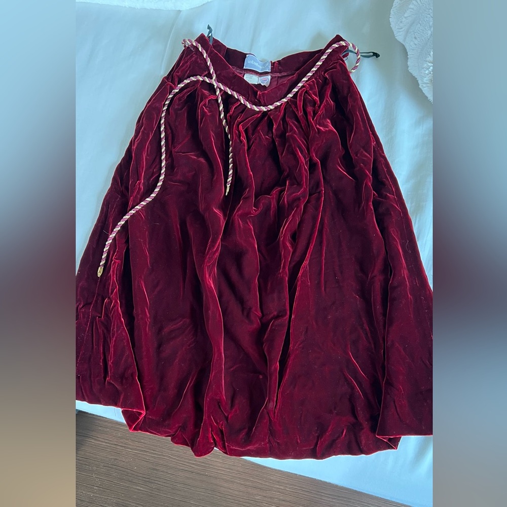 Intuitions Velvet Red Skirt / Vintage Skirt -Made in the USA